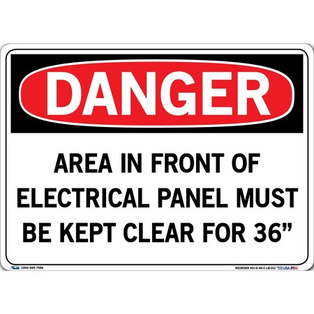 Vestil Sign, Danger, 14.5x10.5", Label/Decal, .011, SI-D-48-C-LB-011 SI-D-48-C-LB-011